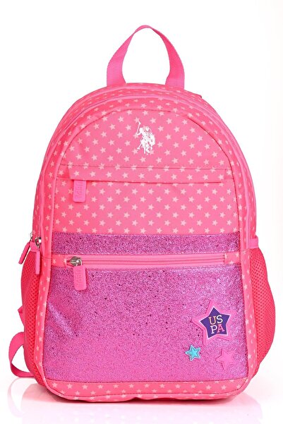 U.S. Polo Assn. Plcan23285 Star Patterned Glitter Children's School Backpack