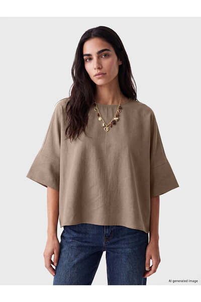 LC Waikiki I Zero Roba Collar Loose-Fit Blouse from Freezen Store