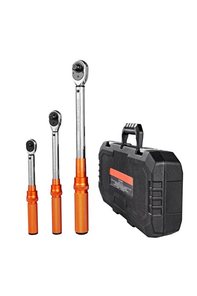 OMS Set 3 Chei dinamometrice, 1/4, 1/2, 3/8 inch, Domeniu 2.3–61 Nm, 72 dinti...