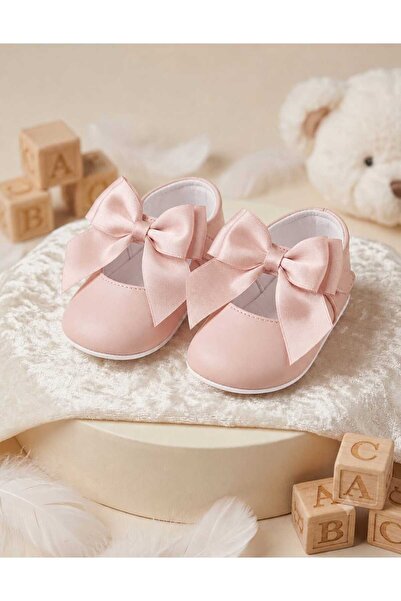 hira kids collection Baby Girl's Large Bow Detail Non-Slip Soft Sole Booties ...