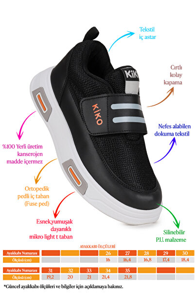 Kiko Kids Strap Cırtlı Günlük Erkek Çocuk Spor Ayakkabı