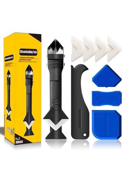Choice 9PCS 9PCS Caulk Nozzle Applicator Silicone Scraper Sealant Caulking Sm...