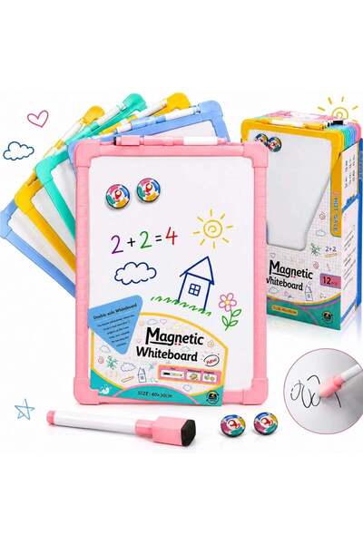 JML Tabla Magnetica Față-Verso 40x30cm, cu Marker și 2 Magneți, Reutilizabilă...