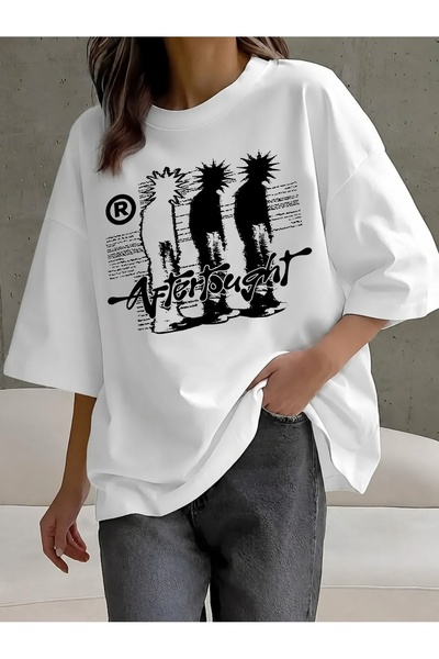 Generic Brand Afterthought With Spiky - Haired Figures,back to school,crew ne...