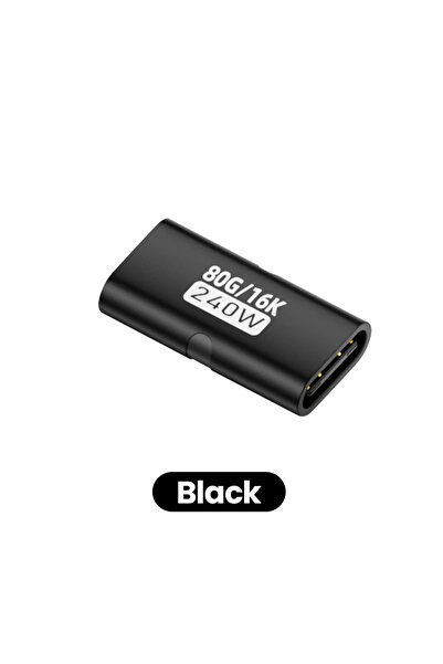 Choice5 Black PD3.1 240W USB Type C To Type C Adapter Female To Female 80Gbps...