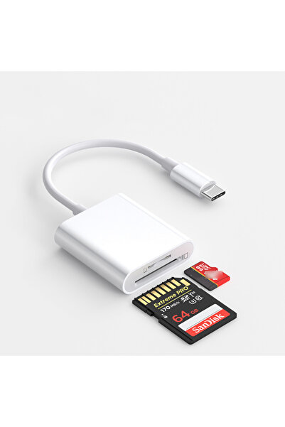 Choice White USB C Memory Card Reader Type C to SD TF Adapter For IPhone17 16...