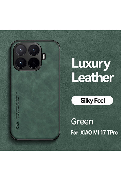 Choice16 xiaomi 14T pro Green Sheepskin Leather Texture Magnetic Phone Case F...