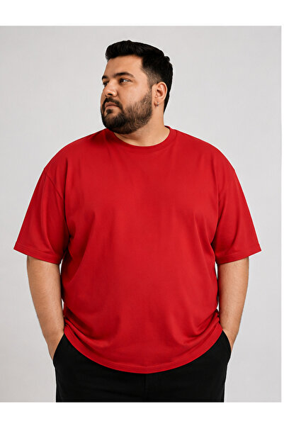 Battal Beden(Büyük Beden) Basic %100 Pamuklu T-shirt