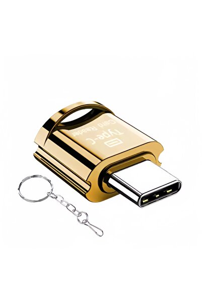 choice2 gold 1pcs Type C Micro SD Card Reader, BorlterClamp USB C TF Card Rea...