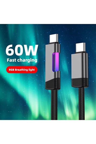 choice2 2m C-C NNBILI NEW RGB Fast Charging Cable 100W A-C and 60W C-C Chargi...