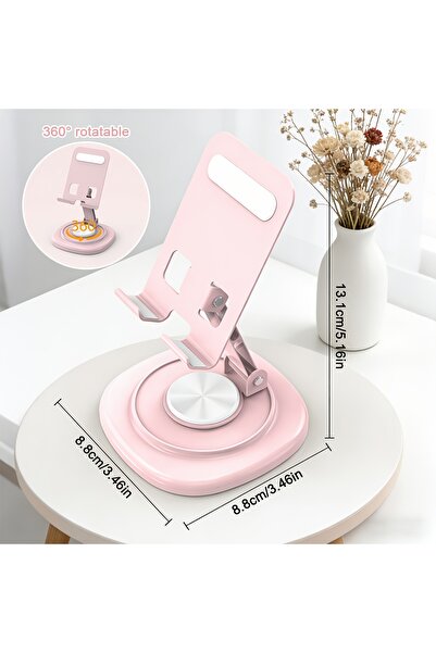 Choice Pink Macaron Desktop Metal Rotating Phone Stand Tablet Phone Stand for...