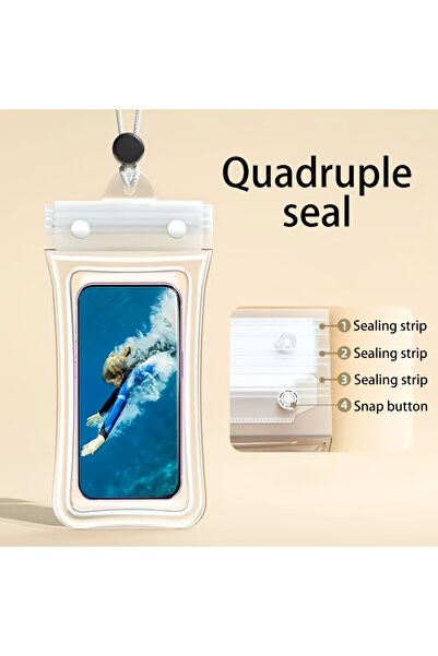 Choice3 White 1pc Waterproof Phone Case Swimming Water Proof Bag Universal Un...