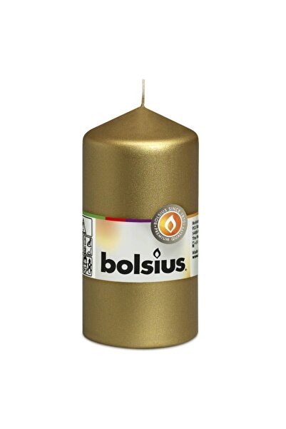 Bolsius Set 2 x Lumanare Stalp 120x58 mm - Auriu