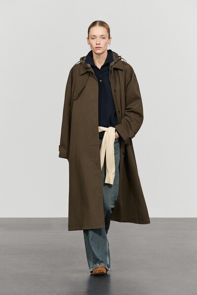 Massimo Dutti Çıkarılabilir kapüşonlu trençkot