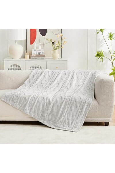 Cozy Bliss Faux Fur Throw Blanket for Couch, Cozy Soft Plush Thick Winter Bla...
