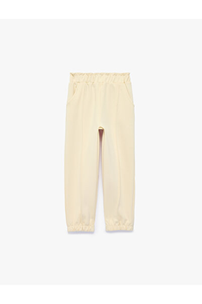 Koton Viscose Blended Jogger Sweatpants with Elastic Waist Pocket Detail