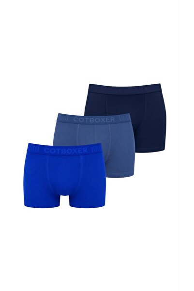 COTBOXER Classic Modal 3-Pack 3 Colors / Saks-Indigo-Navy Blue