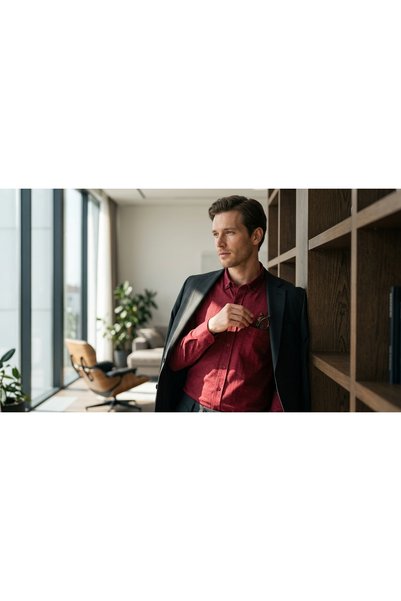 SÜVARİ Cămașă de iarnă pentru bărbați, din flanel uni, bej, cu buzunare, croială lejeră