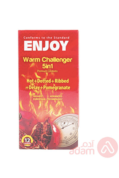 Enjoy CONDOM WARM CHALLENGER 5IN1 12PCS