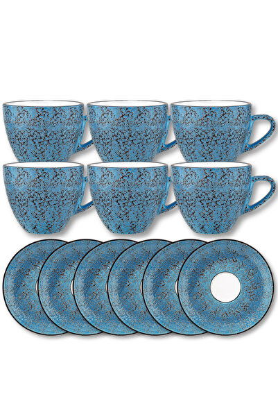 WILMAX ENGLAND Set Cesti Cafea Espresso Colorboom, 75ml, Portelan Albastru, 6...