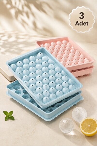 Monteor 33-Piece Round Ice Ball Mold 2-Piece Sphere Ice Mold with Lid 17X10 c...