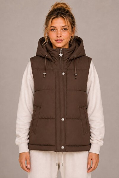 ASYAKİDS CLUB Girl's Removable Hooded Seasonal Snap-On Inflatable Vest