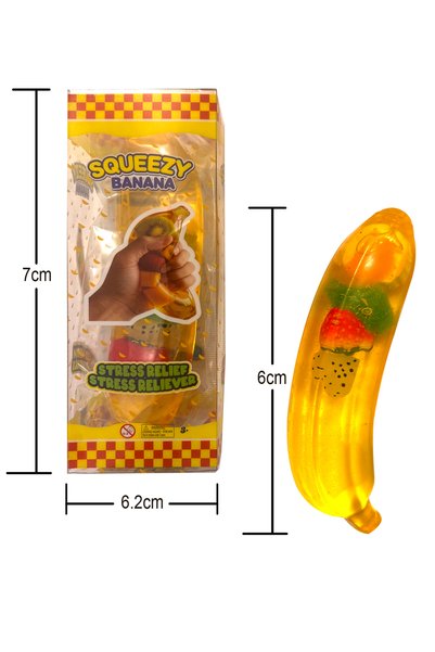 Generic Brand Banana Squishy, Cute Realistic Banana Stress Ball Soft Squishys Slow Rising Stress Ball for Anxiety Stress Party Favors