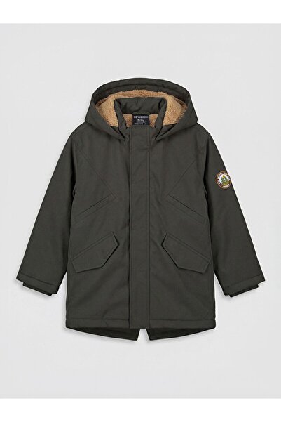 LC Waikiki Lcw Kids Green Hooded Boy's Coat