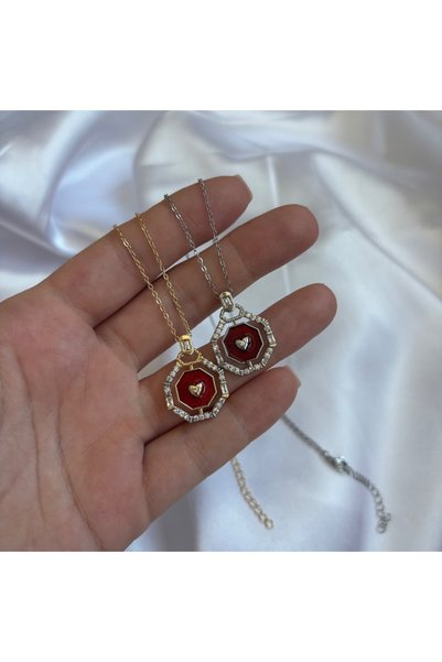 Didoria Accessory قلادة قلب من الفولاذ