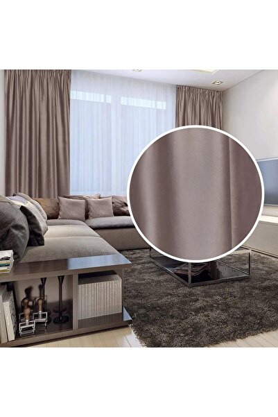 CasaRossaTextil French Velvet Brown Drapery Curtain | 300×250 cm | set of 2 p...