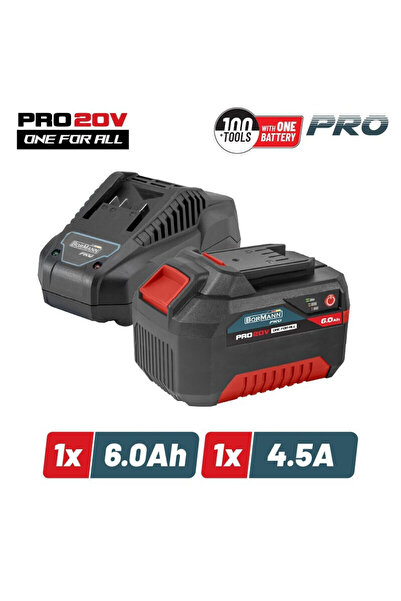 Bormann PRO Σετ Μπαταριών Χωρητικότητας 6 Ah 20 V με Φορτιστή BBP 9960