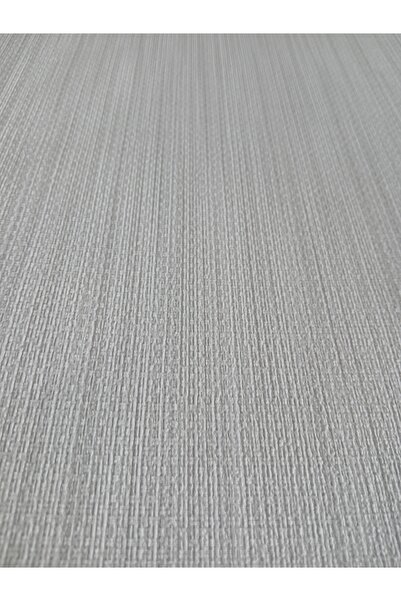 KMS HOME Buz Gri Hasır Desenli Sade Duvar Kağıdı 5m²