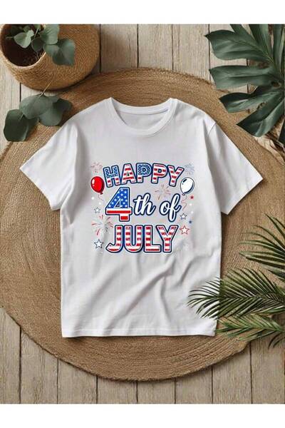 NOURAM Unisex July 4th Printed T-Shirt Happy Independence Day American Flag B...