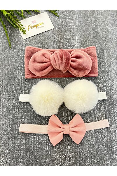 pempem bandana Baby Girl Triple Bandana Set