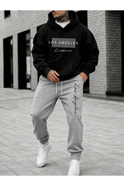 PAVRO Sweatshirt Tracksuit Set Oversize Shaped Comfortable Fit High Quality F...