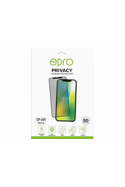 EPRO Oppo A91 için Hayalet Özellikli Ekran Koruyucu Siyah