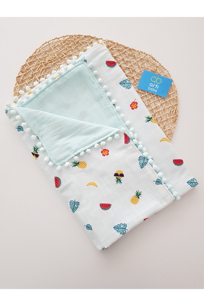 artıbebe Fruity Double Layer Muslin Blanket |   100% Cotton Muslin Fabric |  ...