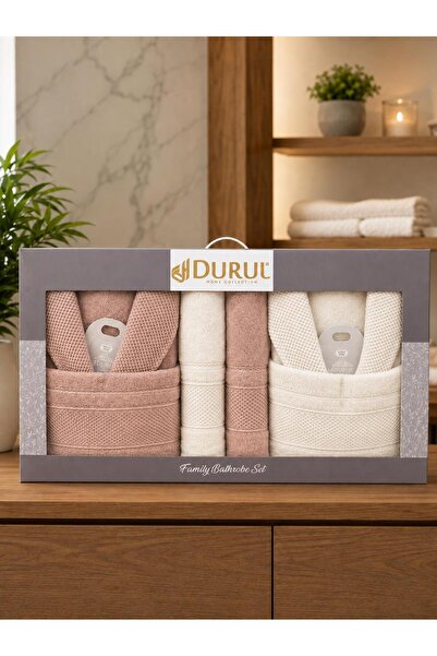 Durul Armina 100% Cotton 8 Piece Family Bathrobe Set