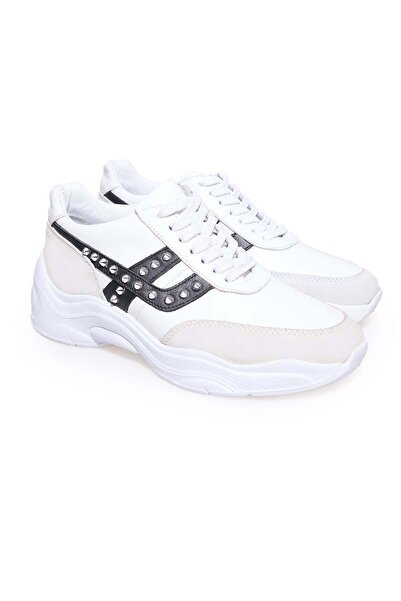 FRANCO CALVANI White Color Lace-Up Genuine Leather Men's Shoes