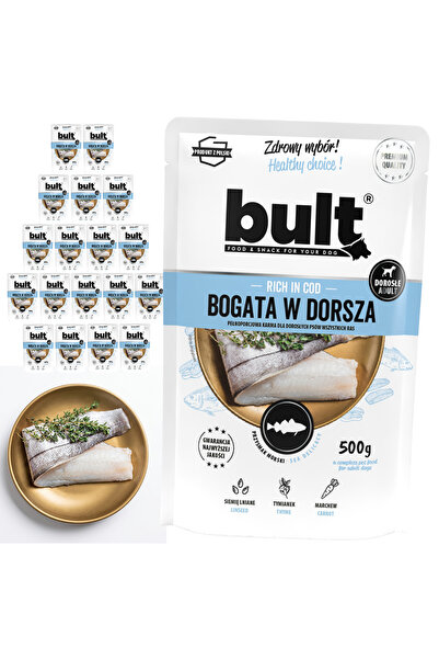 Bult Hrană umedă completă pentru câini, bogată în cod, pliculețe 20x500g
