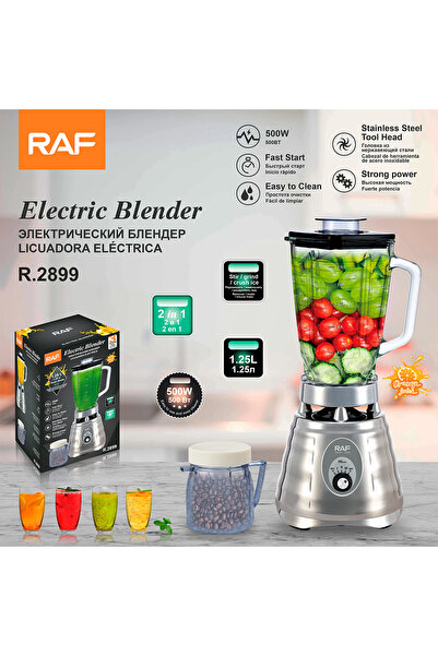 RAF 2-in-1 Glass Jug Blender & Grinder 500W 1.25L Glass Jug - 3 Year Waranty ...
