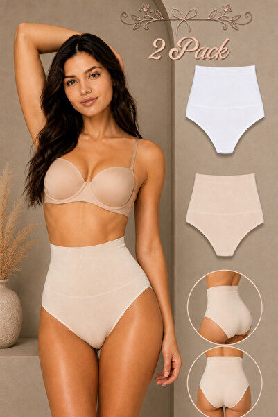 FİT WOMEN Women's Gathering High Waist Flexible 2-Piece Panties