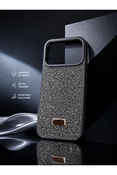 Vision İPHONE 17 PRO TAŞLI PARLAK KILIF