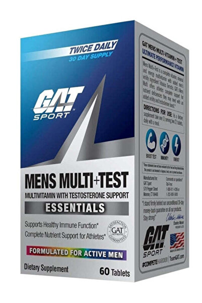GAT SPORT Mens Multivitamin with Test Booster Support Men's Health 60 Tablets