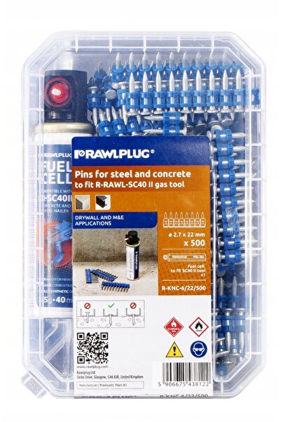 RAWLPLUG Cuie pentru beton 17mm pentru SC40II 500 bucăți + 1 gaz