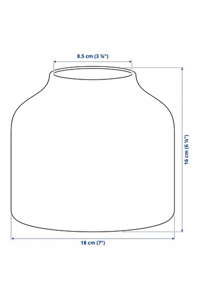 NO BRAND Vază IKEA BLODBJÖRK, bej, 16 cm