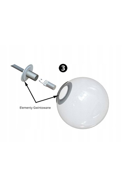 NO BRAND Aplică de perete Full Globe Glass 560-KP1 G9, sferă albă, oglindă cr...