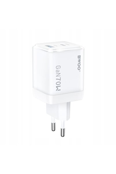 NO BRAND Adaptor de alimentare pentru laptop GaN PD 70W + QC 1 x USB 1x USB-C