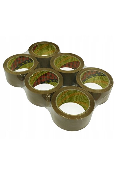 NO BRAND SCOTCH 371 Bandă adezivă de ambalare 66m 50mm Maro 6 bucăți
