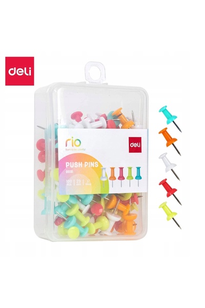 Deli Ace de plută pentru panou de plută 100 BUC CULORI ASORTATE 23mm Rio x6